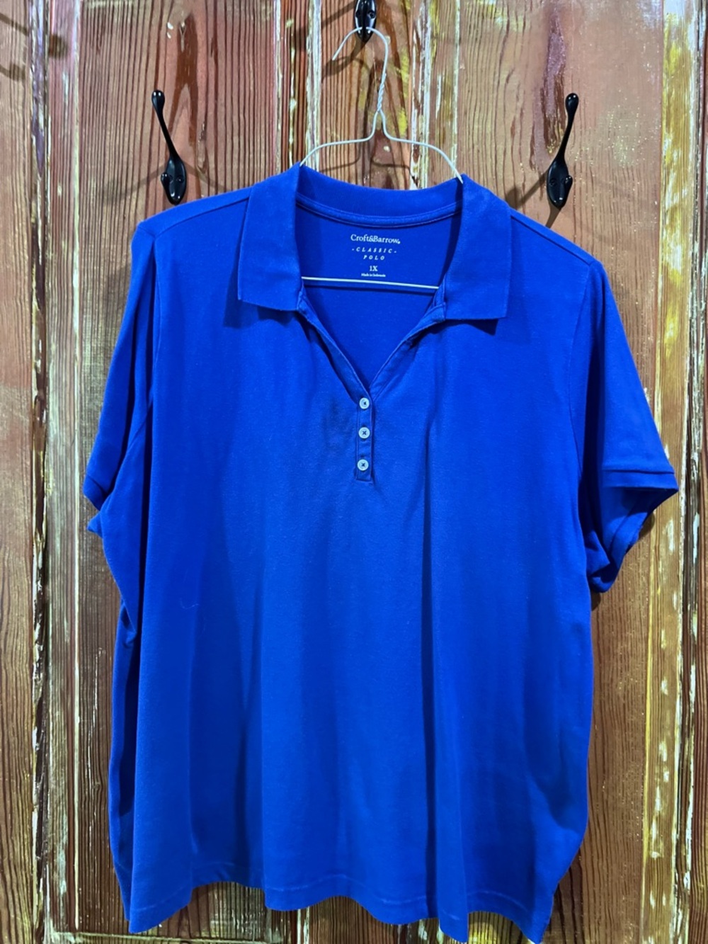 croft & barrow Royal Blue Short Sleeve Polo Shirt